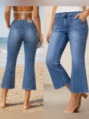 🌷 Foxy Jeans 🌷  Vintage Low Waist 90s Y2K Capri Jeans